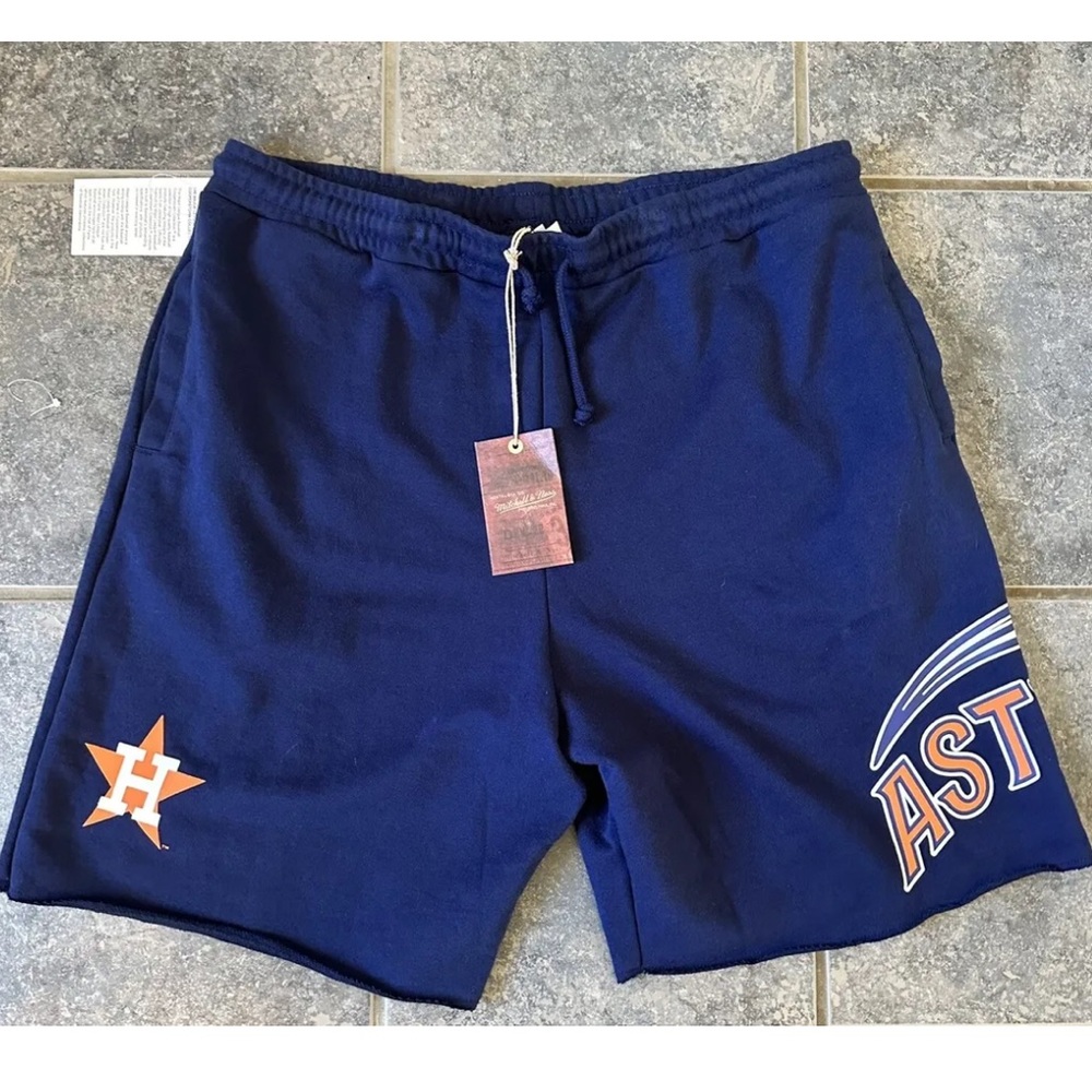 New Houston Astros Mitchell & Ness Sweat Shorts Size XL